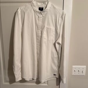Oakley Men's White Button-Up Shirt Slim Fit